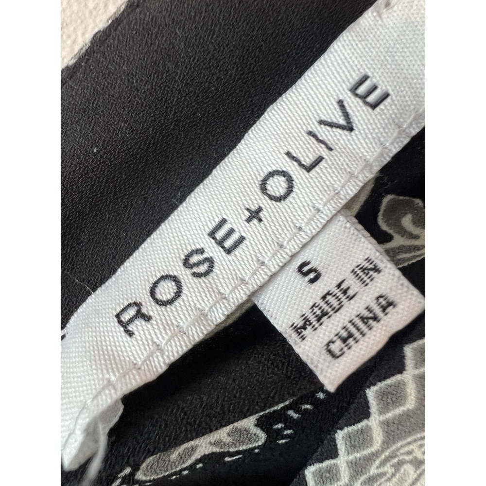 Rose + Olive Boho Floral Abstract Top Festival Retro Hippie Chic Women S - Picture 5 of 9